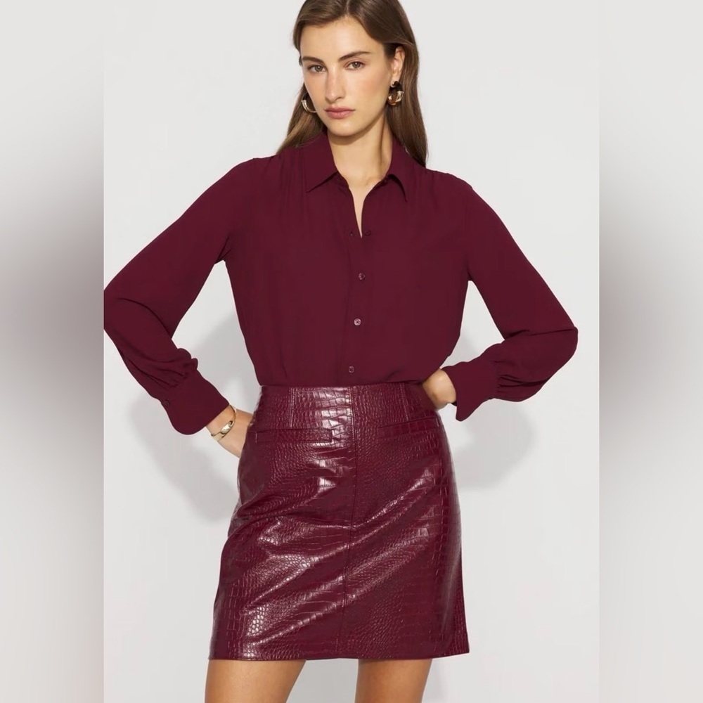 White House Black Market Faux Croc Skirt - Picture 1 of 7